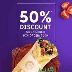 Faasos Coupons Code & Offers: Buy 1 Get 1 FREE for New Users