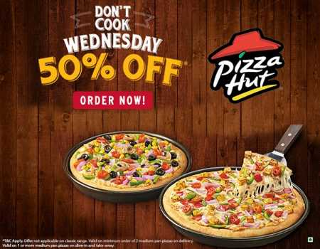 Pizza Hut Wednesday Offer Today: Buy 1 Get 1 FREE | Starting @ Rs.99 - June 2022