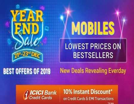 Flipkart Year End Sale 2024: Discount On Mobiles + Extra 10% OFF WIth ICICI Cards [21st-23rd March]