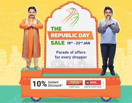 Flipkart Republic Day Sale 19th-22nd March 2023: 90% Off + Extra 10% on ICICI Card on Mobile Offers